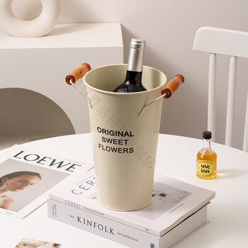 Magic bean shenghuo xemo household ice bucket large-capacity ice storage bucket outdoor ice cube popsicle storage box flower pot flower arrangement milk white