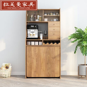 Ruffman sideboard dining table combination foldable invisible mobile small apartment multifunctional solid wood folding dining table solid wood color dining table cabinet board