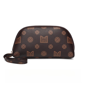 Scarecrow new women's long wallet fashion large capacity clutch coin purse mobile phone bag zipper bag small bag dark brown