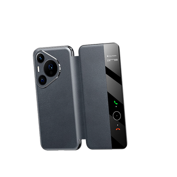 Quasi-new product twiceverse is suitable for huawei pura70 mobile phone case, genuine leather p70 flip cover, smart window, sleep, flip-free answering, business protective case for men and women