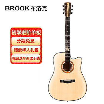 Brook s25 guitar single board folk guitar top single wood guitar beginner guitar 41 inch wood color cutaway s25n-dcg