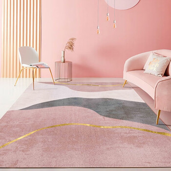 Budis carpet living room bedroom ins nordic simple cream style coffee table light luxury high-end large area full of customizable pink 2 200*300cm large living room mat