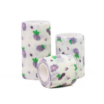 68 pets, pet outings, dog foot bandage, anti-dirty artifact, legging tape, self-adhesive bandage, walking dog foot wrap, anti-dirty foot cover, grape, width 10cm, 12 rolls