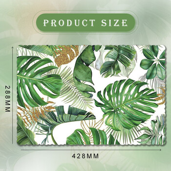 Jiaojing placemat paper placemat western food home table paper party theme table mat paper thickened oil-proof and oil-absorbing paper turtle leaf (sheet)