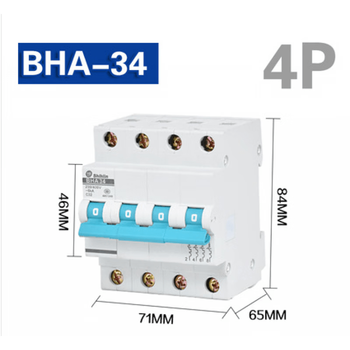 Original shihlin c-type circuit breaker bha-31 32 33 34 small 1p 2p 3p 4p air switch bha-34 63a x d type