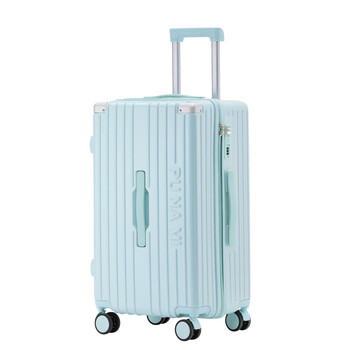 Suitcase trolley case women's large capacity 28-inch zipper style men's suitcase universal wheel student durable password leather case mint green 24 inch