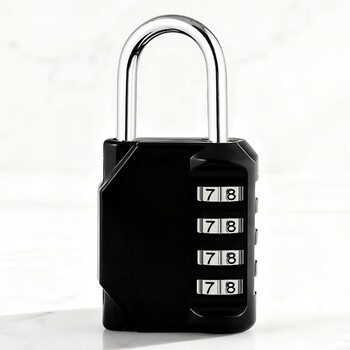 Auburn medium combination lock padlock 32mm student dormitory locker door lock metal padlock distribution box lock 1600 black