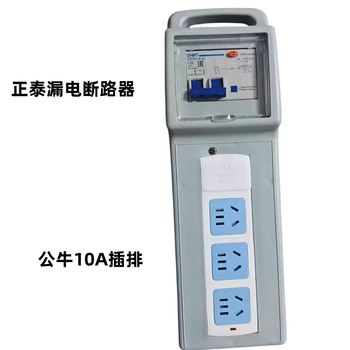 Chint leakage switch construction site leakage protection socket construction site special plug strip portable small electric box explosion-proof socket chint leakage + bull plug strip 10a five holes