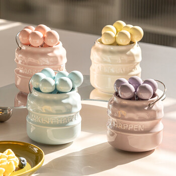 Treejack high-end exquisite fruit fork set household dessert fork storage jar creative 304 stainless steel fruit picks