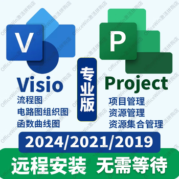 Project software visio software professional version remote installation 2024visio2024project project