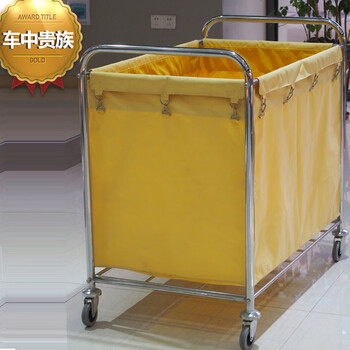 Hotel room stainless steel room entrance linen cart cleaning cart cleaning cart bag customer service trolley linen cart (beige)