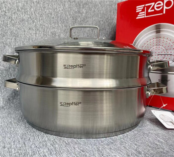 German zepter single-layer steamer 304 stainless steel thickened induction cooker soup pot hot pot steamer steamer fish pot cm steamer set 32cm