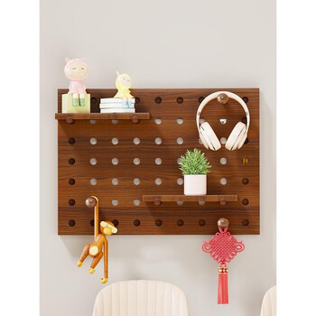 Toilet non-slip integrated floor mat meter box perforated plate meter box decorative painting living room background wall hanging painting electrical box box 40*30 accommodates 32*22 walnut color - open lid horizontal style