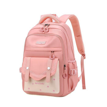 Ye yu multifunctional schoolbag primary school students third to sixth grade female spine protection and load reduction large capacity lightweight backpack can't put it down + noble + shoulder protection pink