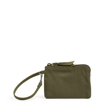 Vera bradley women's mini wallet 50% recycled cotton portable card holder lightweight hand storage bag rock climbing ivy * one size fits all