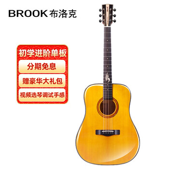 Brook s25 guitar single board folk guitar top single acoustic guitar beginner guitar 41 inch retro color rounded corners s25g-dqg
