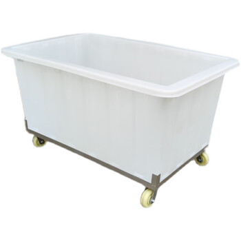 Washing room push cart, cloth drop cart, garment turnover cart with wheels, square box, linen cart service cart, k90l box + base + wheel