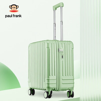 Paul frank suitcase small boarding case mini trolley suitcase zipper password box universal wheel large capacity suitcase avocado green zipper 18 inches