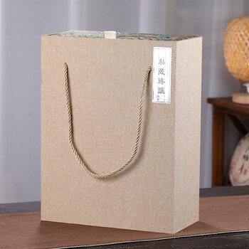 Fantasy packaging customized red wine wine box hand-carrying white wine gift box high wine brocade box storage box color-changing beige double box red wine long box