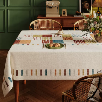 Yusenyi 2025 oil dining table antique style tablecloth no-wash waterproof pad new year anti-home desktop protective pad tablecloth miya 140x220cm (suitable for 80x160 long table)