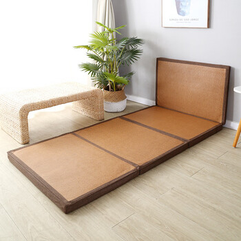 He jiagong japanese-style tatami floor mat for sleeping on the floor artifact thickened folding sleeping mat for living room and bedroom summer mat carpet youth 5 cm thick, suitable for summer and winter, 65 cm wide, 200 cm long, 5 cm thick, foldable, removable and washable, free