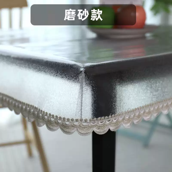 Yusenyi pvc fire table cover, high-end, transparent, waterproof and oil-proof coffee table tablecloth, no-wash frosted rectangular table mat (quality upgrade 1.0 wheel lace) frosted style ~ 90x90cm maternal and child grade safe, waterproof and oil-proof
