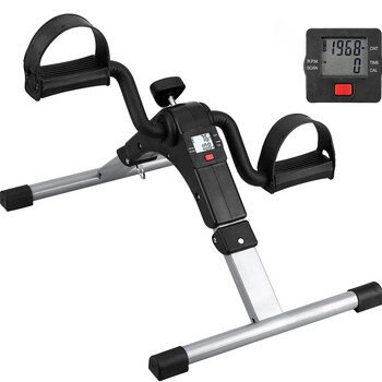Mini folding display stepper elderly portable fitness equipment home digital display bicycle upgraded black foldable with display