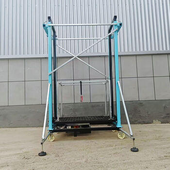 Pickup cat electric lifting scaffolding automatic lift platform remote control mobile construction site home decoration foldable portable reinforced model lifts 4.5 meters loading 600kg equipped with wireless remote control