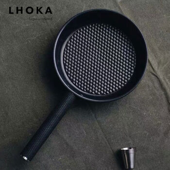 Yusenyi lhoka outdoor non-stick frying pan outdoor camping portable durable removable handle stainless steel coated frying pan stl92