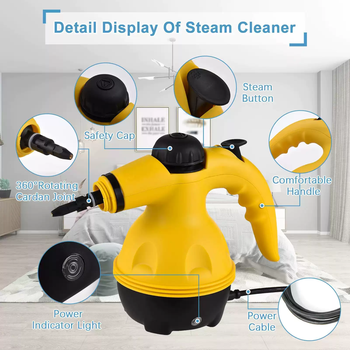Tkhe handheld steam cleaner high temperature and high pressure kitchen fume household cleaning machine multifunctional home appliance sterilizer yellow british standard