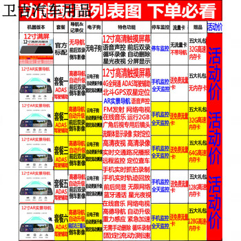 New 12-inch ar cloud mirror recorder with high-definition night vision and reverse parking. package 5._12-inch dual lens + ar navigation electronic dog + voice control touch +