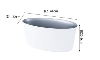 Fantasy ice bucket iron bucket galvanized iron bucket large 15l ice bucket spit wine bucket ktv oval old bucket pearl white oval ship-shaped ice bucket 14l