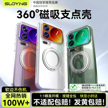 Suoying hot selling 100w+ suitable for xiaomi 17promax mobile phone case xiaomi17promax magnetic transparent protective cover button all-inclusive anti-fall anti-fingerprint ultra-thin and translucent
