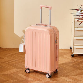 2025 new style suitcase for female students with good looks, small fresh suitcase, trolley case, strong and durable password box, 118 pink single box, 28 inches
