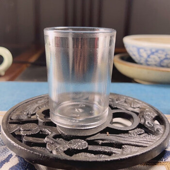 Vinoa pet cup, anti-fall and high temperature resistant plastic water cup, beer cup, liquor cup, beverage cup, commercial catering plastic wine cup, upgraded transparent and thickened, 24 pieces, two or two cups