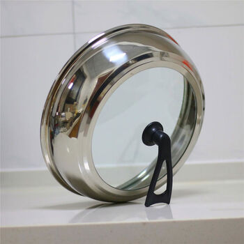 Pot lid stainless steel pot lid pot lid stainless steel 316 grade stainless steel heightened and thickened pot lid tempered glass standable handle inner diameter 32cm luxury inner buckle lid