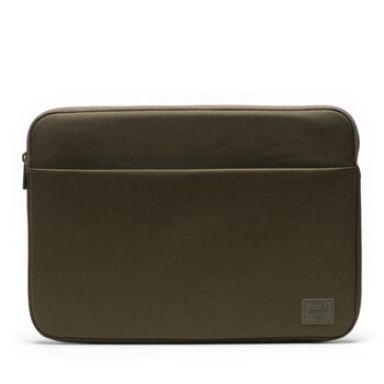 Herschel 38-40cm laptop sleeve environmentally friendly recycled fabric protective lining ivy green tone 16