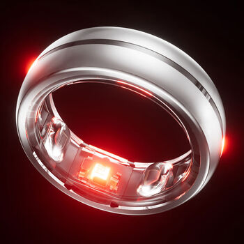 J youhong cringx2bai smart ring new year's gift electronic blood glucose monitoring ring sleep health blood oxygen space silver titanium alloy no. 11 circumference is 64 points 8mm, diameter is 20 points 7mm