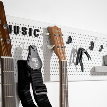 Haojixiang storage rack wall hook guitar stand ukulele stand bass erhu violin wall hanging hole board placement ukulele hook-white*5