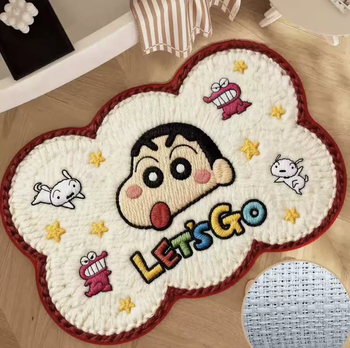 Yusenyi woolen style retro chinese gourd absorbent floor mat bedside household diatom kitchen entry bedroom carpet entrance hall woolen style crayon shin-chan gzn 60 pieces