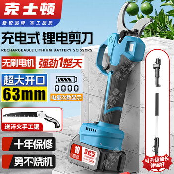 Kerston electric scissors for pruning branches, pruning shears for fruit trees, brushless gardening lithium-ion rechargeable 2025 digital display upgrade 5.2 models, 20 batteries per battery