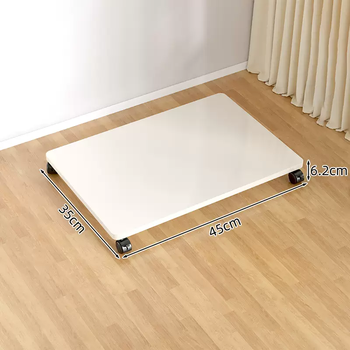 Yusenyi storage box base removable household storage box storage rack universal wheel tray bracket size cart with pulley white 45x35x6.2cm