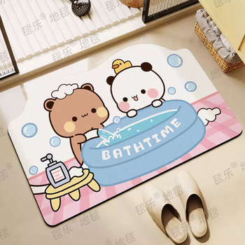 Yusenyi 12 bubu bathroom absorbent floor mat household diatom mud toilet bathroom door anti-slip quick-drying mat dy 12 bubu put the water 40x60cm