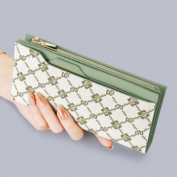 Williampolo emperor paul anti-theft brush long wallet for women 2024 new wallet card bag integrated wallet bag clutch bag for women green anti-theft brush anti-degaussing no specifications