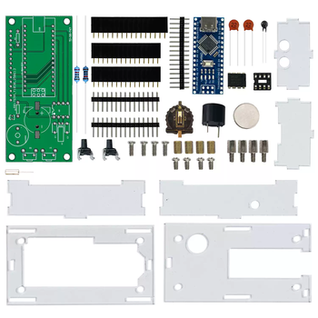 Arduino electronic clock perpetual calendar iy production kit lc lcd backlight adjustable music alarm clock kit + acrylic case