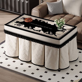 Shantou lincun 2024 new style medieval style fire cover thickened fire table cover rectangular electric stove cover electric oven heating table cover 40 width x 40 length x 68cm high flower garden fire cover without table mat