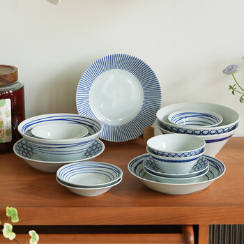 Four month japanese tableware set, household bowl set, practical housewarming gift, moving gift