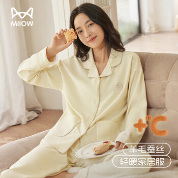 Cat couple pajamas autumn and winter high-end german velvet wool silk moisturizing plus velvet thickening men's and women's home wear 2025 new products