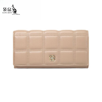 Kangaroo high-looking large-capacity long wallet 2025 new korean version versatile multi-card slots multi-compartment for mobile phone wallet trend apricot color no specifications