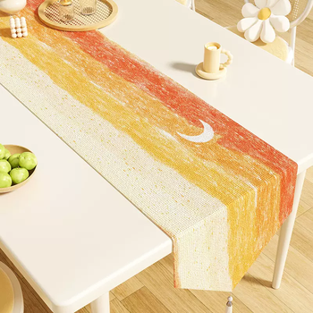 Yusenyi log style table flag dining table coffee table tv cabinet cupboard shoe side cabinet cover cloth zen tea mat decorative cloth long orange wing candle waterproof no-wash contact customer service custom size imitation linen table flag 50 per square